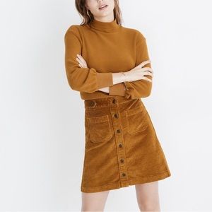 Mustard Madewell Corduroy Button Down Mini Skirt